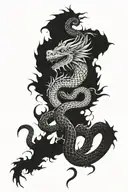 A basilisk, hydra, and a leviathan tattoo design idea