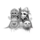hear no evil,see no evil,speak no evil as a tribal tattoo tattoo design idea
