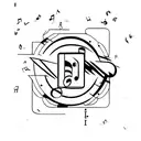 music play button. with sound equalizer tattoo design idea