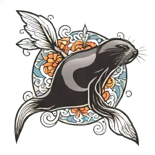 seal tattoo design idea