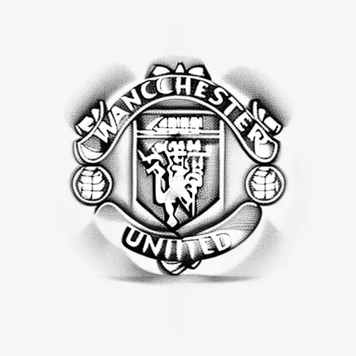 manchester united devil ripped out of the forearm tattoo design idea