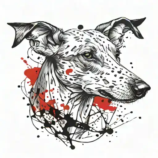 whippets tattoo design idea