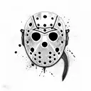 Friday the 13th, Jason voorhees, knife, blood spatter tattoo design idea