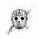 Friday the 13th, Jason voorhees, knife, blood spatter tattoo design idea