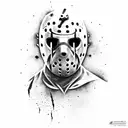 Friday the 13th, Jason voorhees, knife, blood spatter tattoo design idea
