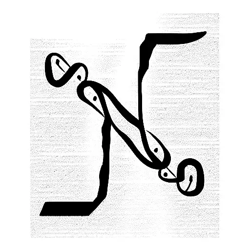 letters; C, L, K and P intertwined tattoo design idea