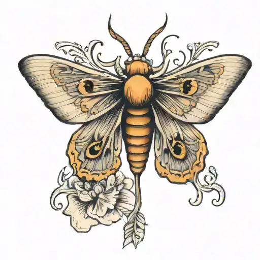 Moth memorial tattoo for Felix Reid tattoo design idea