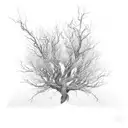 twisted tree branches horizontal intertwined with beads tattoo design idea