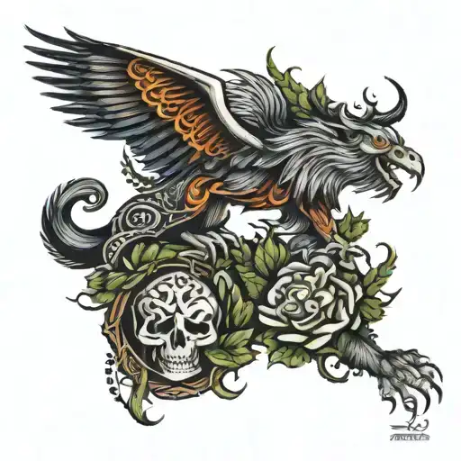 Slavic pagan Veles tattoo design idea