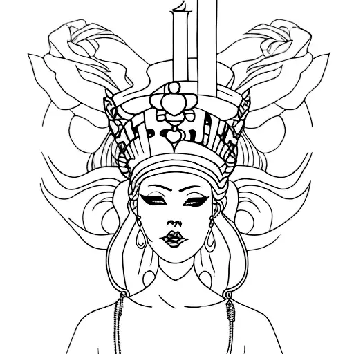 empress tattoo design idea