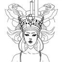 empress tattoo design idea