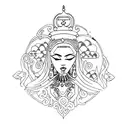 empress tattoo design idea