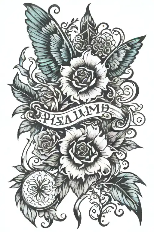 psalm 119:105 tattoo design idea