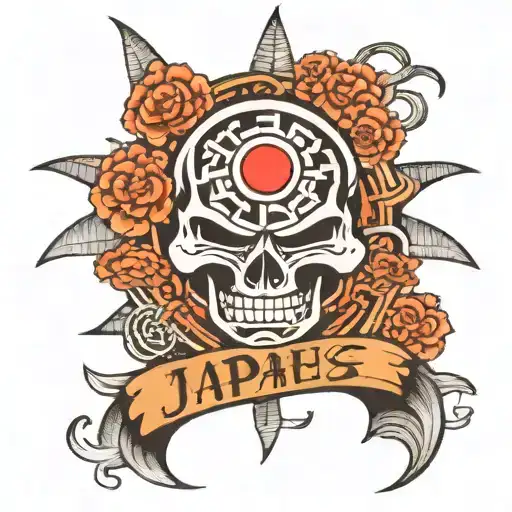 Japanese word tattoo incorporating tribal elements tattoo design idea