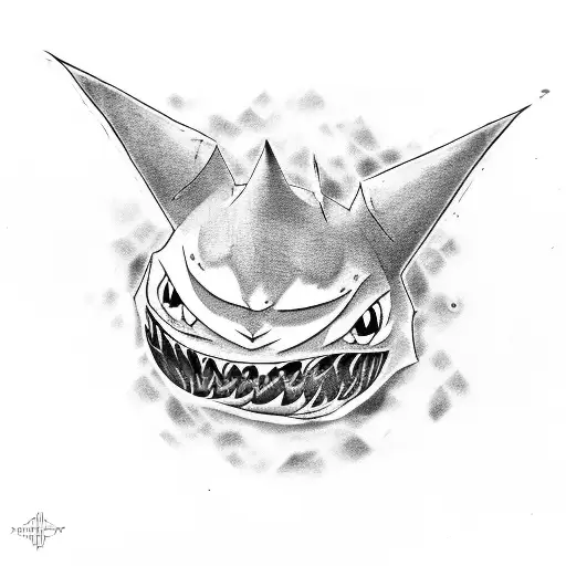 Gengar Pokémon  tattoo design idea