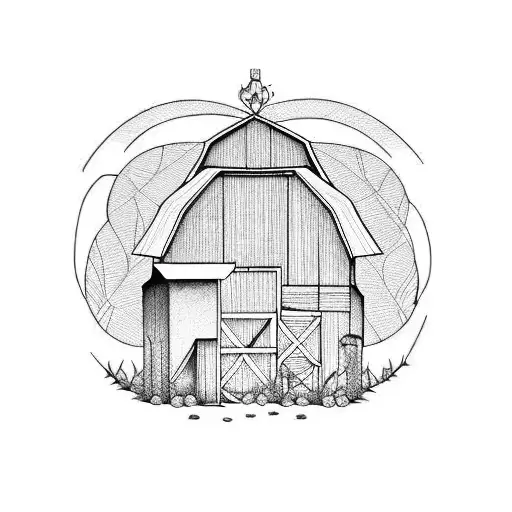 farm tattoo design idea
