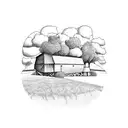 farm tattoo design idea