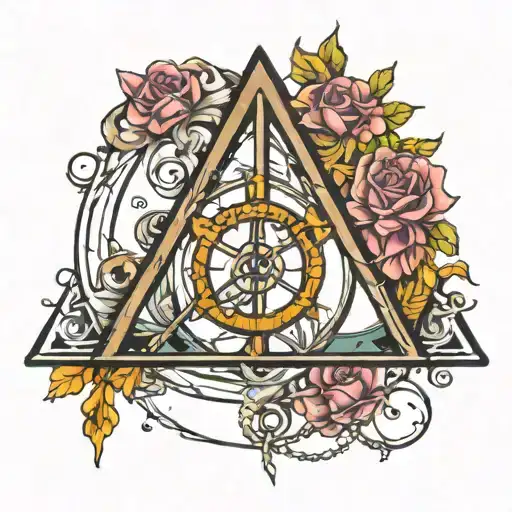 harry potter deathly hallows tattoo design idea