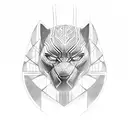 angry black panther tattoo design idea