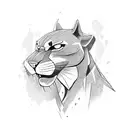 angry black panther tattoo design idea