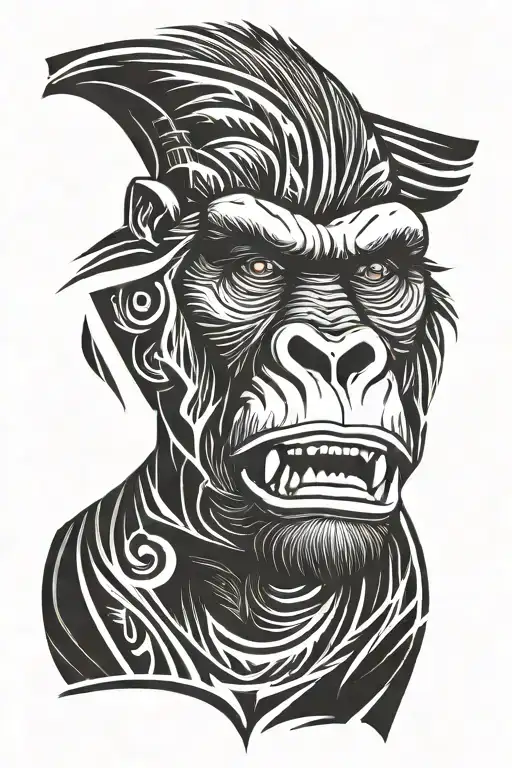 angry gorilla face tattoo design tattoo design idea