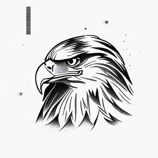 Eagle and power and ak47  tattoo design idea