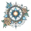 Cassiopeia constellation tattoo design idea