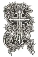 crusader cross tattoo design idea