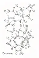 dopamine chemical structure tattoo design idea
