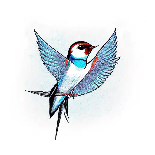 Swallow Bird tattoo design idea
