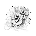 African violet tattoo design idea