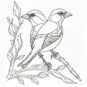 sparrow with a machete tattoo design idea