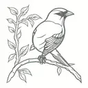 sparrow with a machete tattoo design idea