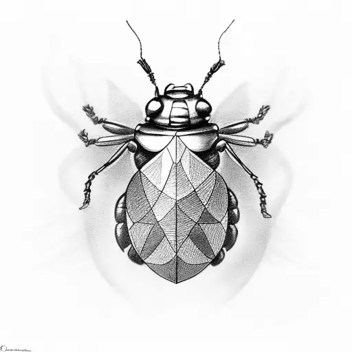 love bug tattoo design idea