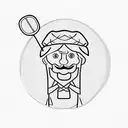 table tennis racket and a strawhat tattoo design idea