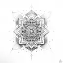 chaos and order tattoo design idea