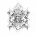 chaos and order tattoo design idea