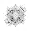 chaos and order tattoo design idea