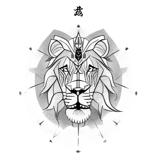 Lion, samurai, bike ,compass tattoo design idea