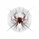 red spider lili, abstract lines tattoo design idea