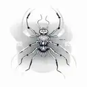 red spider lili, abstract lines tattoo design idea