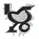 Interlocking two letter c initials forming a heart shape tattoo design idea
