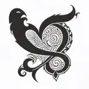 Interlocking two letter c initials forming a heart shape tattoo design idea