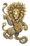 Scottish lion tattoo design idea