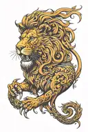 Scottish lion tattoo design idea