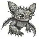 toothless from how to train your dragon tattoo design idea