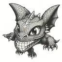 toothless from how to train your dragon tattoo design idea