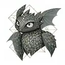 toothless from how to train your dragon tattoo design idea