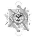 A tattoo design featuring a philosophical quote about memory, money, and time intertwined in a unique and abstract way tattoo design idea