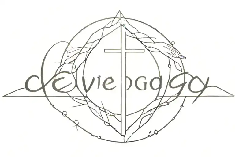 neither height, nor depth, nor any other creature will be able to separate us from the love of God, which is in Christ Jesus, tattoo design idea